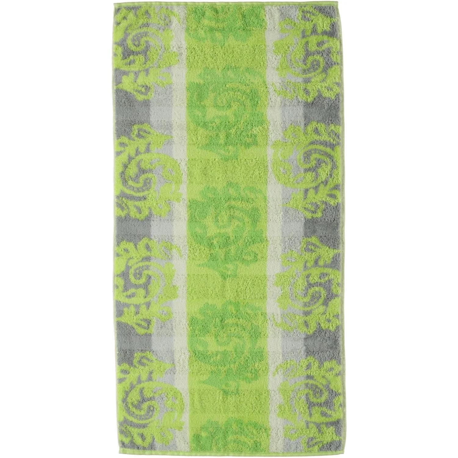 Cawö Handtuch Noblesse Cashmere Jacquard 1057 Grün 100% Baumwolle