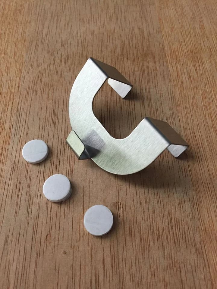 HOME WOHNIDEEN U-Fensterhaken 2er-Pack Aluminium für Rollos