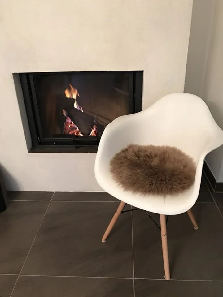 Kaiser Sitzauflage rund Lammfell braun Ø 35 cm