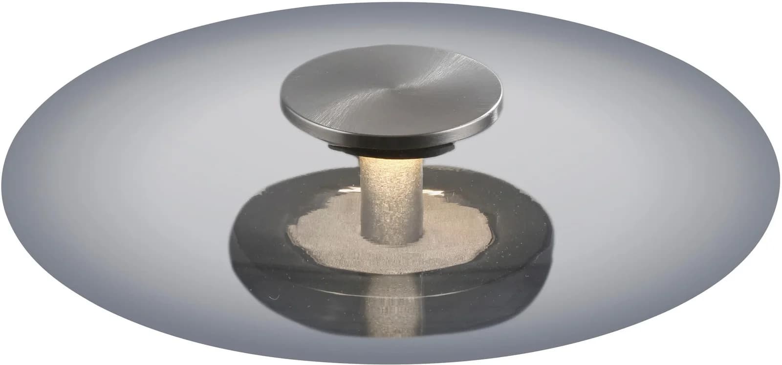 NEUHAUS PURE Vitrum LED Tischleuchte Platinfarben Touch-Dimmen