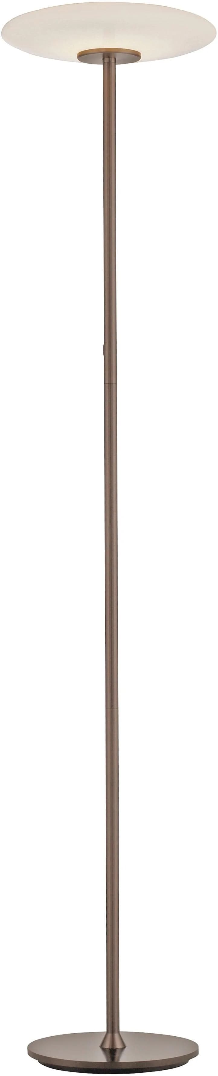 NEUHAUS PURE Vitrum LED Stehlampe Schwarz/Braun Aluminium Glas Touchdimmer