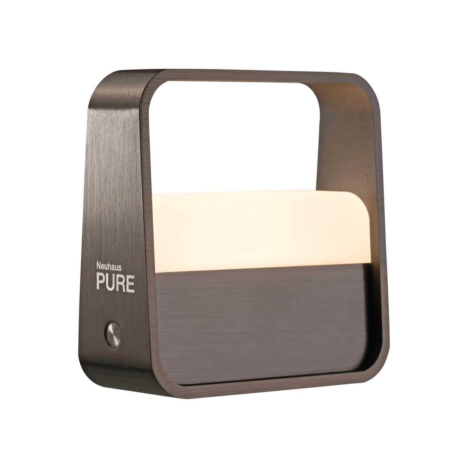 PURE Go LED-Akku-Tischleuchte Dark-Metal Brown Aluminium
