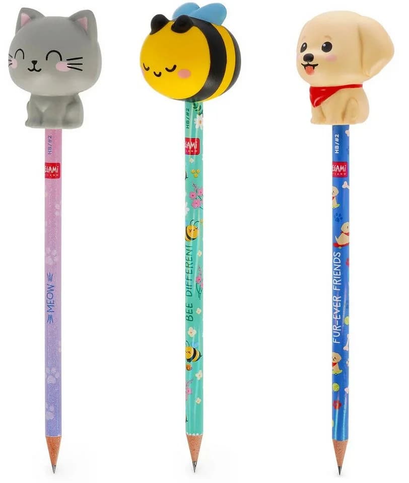 Legami Bleistift Squeezies Anti-Stress 3er Set Bunt