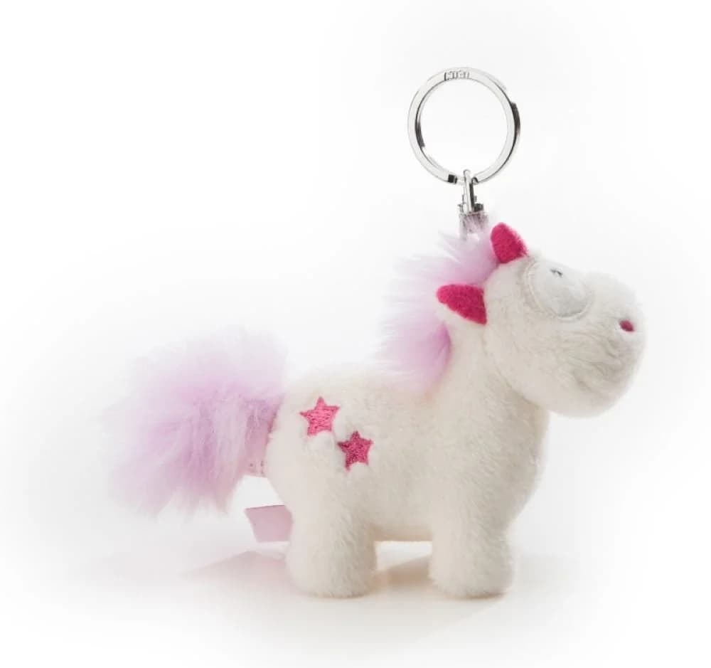 Nici Plüschanhänger Einhorn Theodor 10 cm weiss/pink