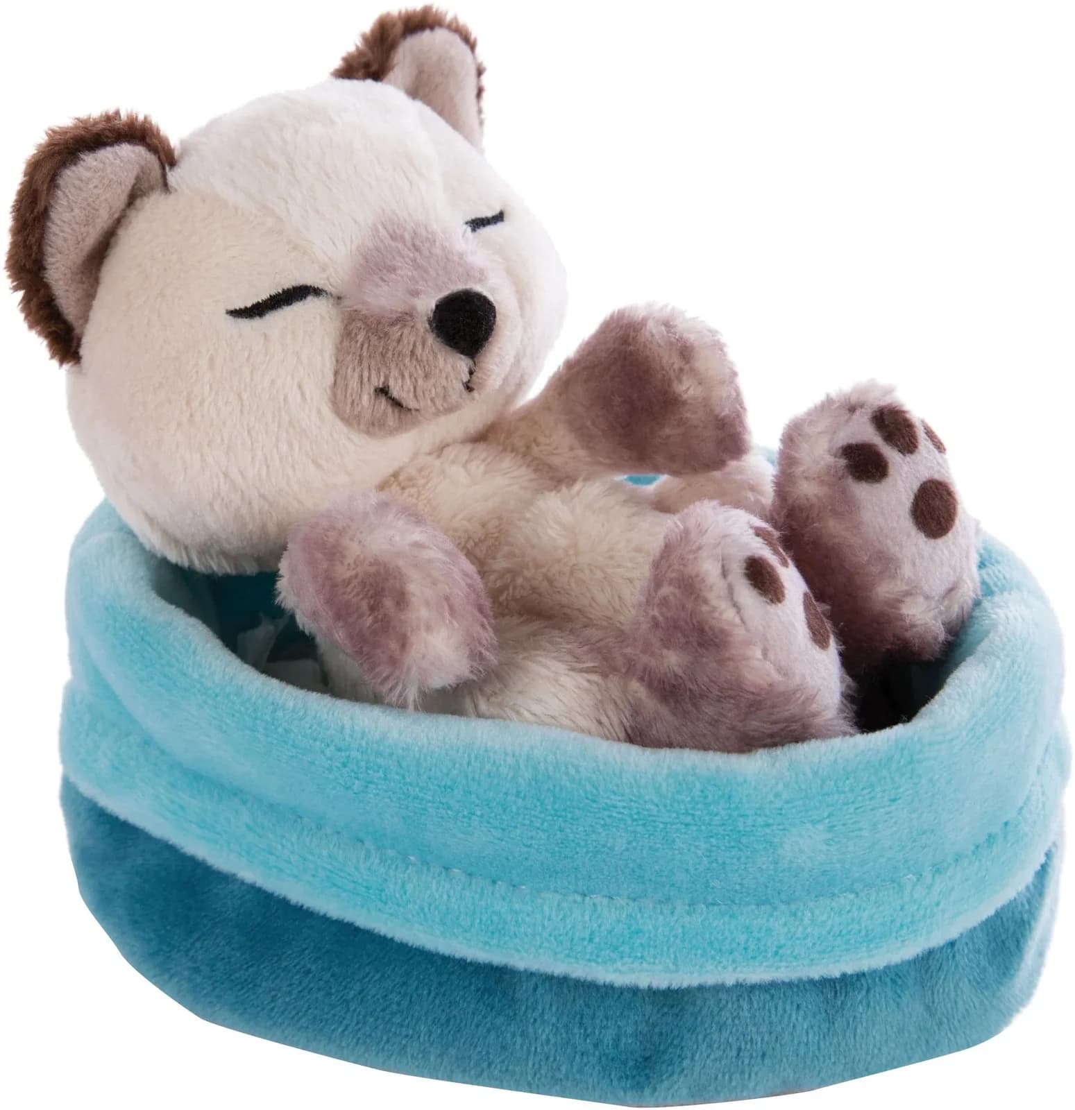 NICI Sleeping Pets Kuscheltier Siamkatze 12 cm im Körbchen