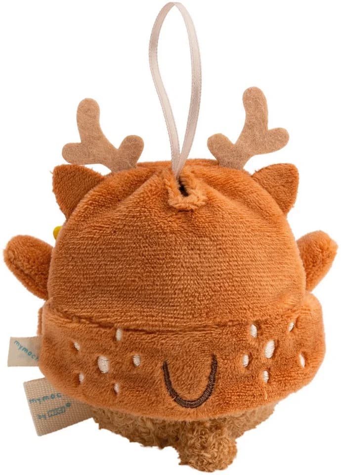 Nici Kuscheltier mymochi Wools Schaf 8cm braun mit Rentierkostüm & Glocke