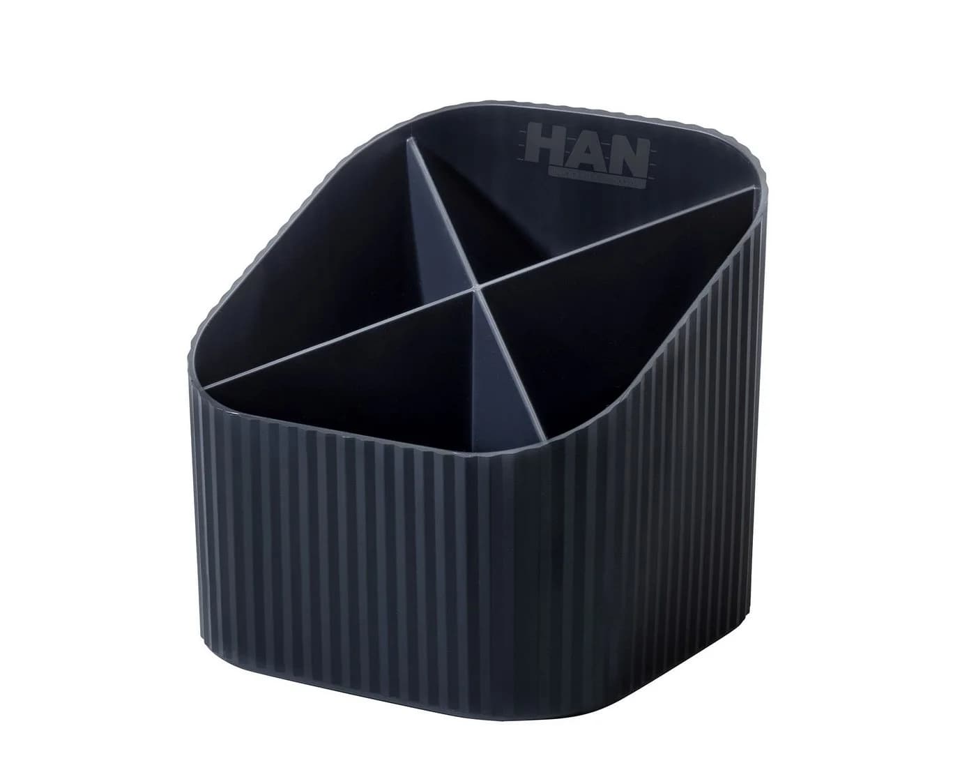 HAN KARMA Schreibköcher 4 Fächer Recycling Schwarz