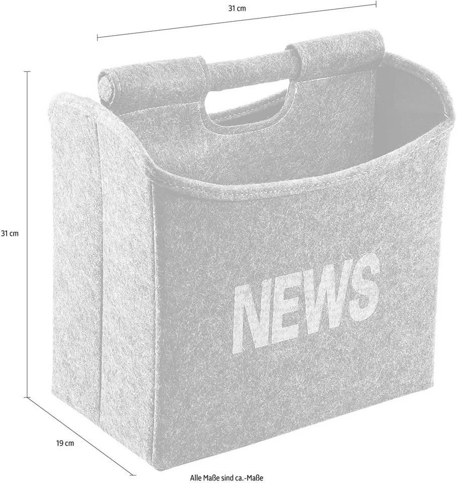 LOCKER Zeitungsständer NEWS Grau Faltbar mit Tragegriff