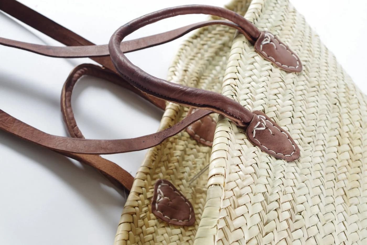 LOCKER Aufbewahrungskorb Strandtasche Boho Palmblatt Beige