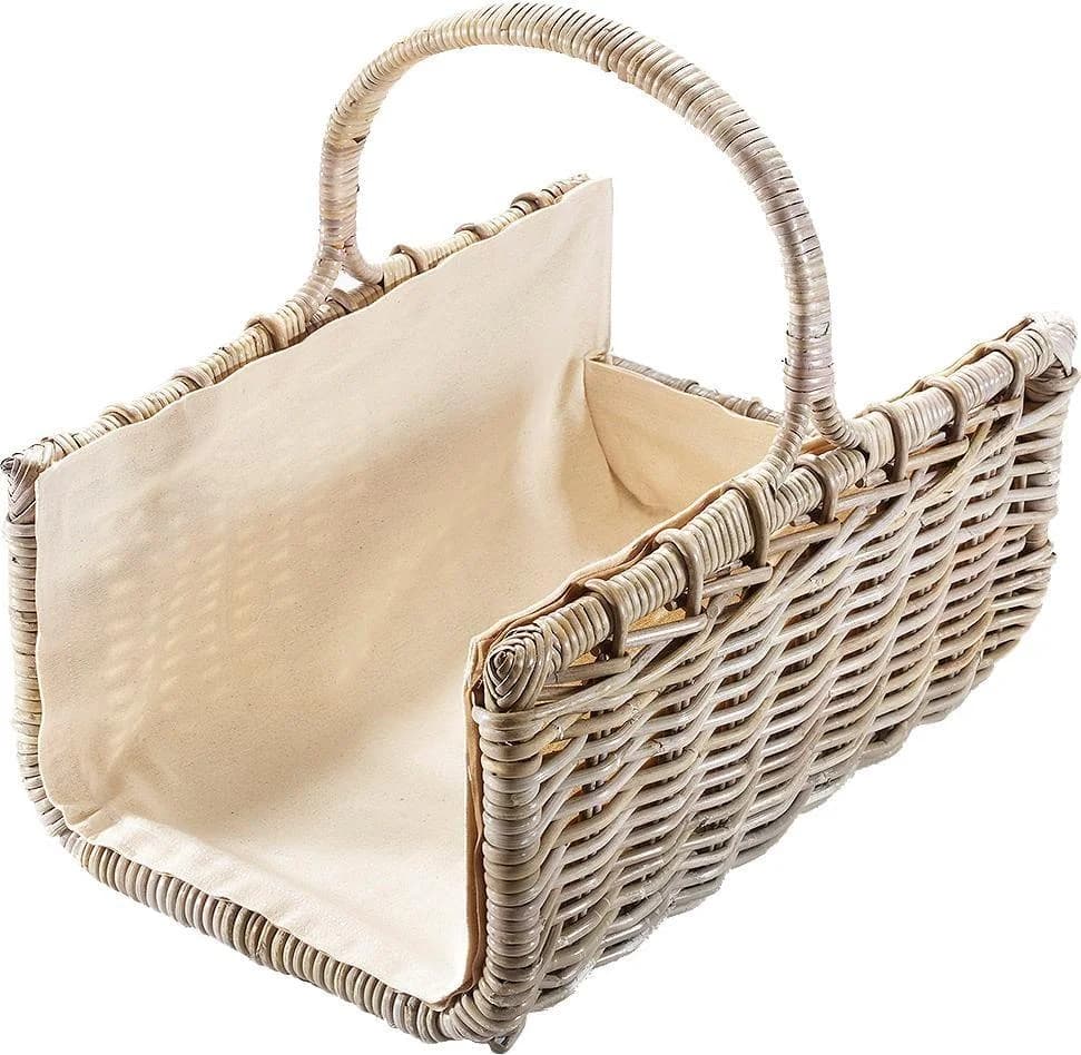 Aufbewahrungskorb LOCKER Beige Rattan Landhausstil