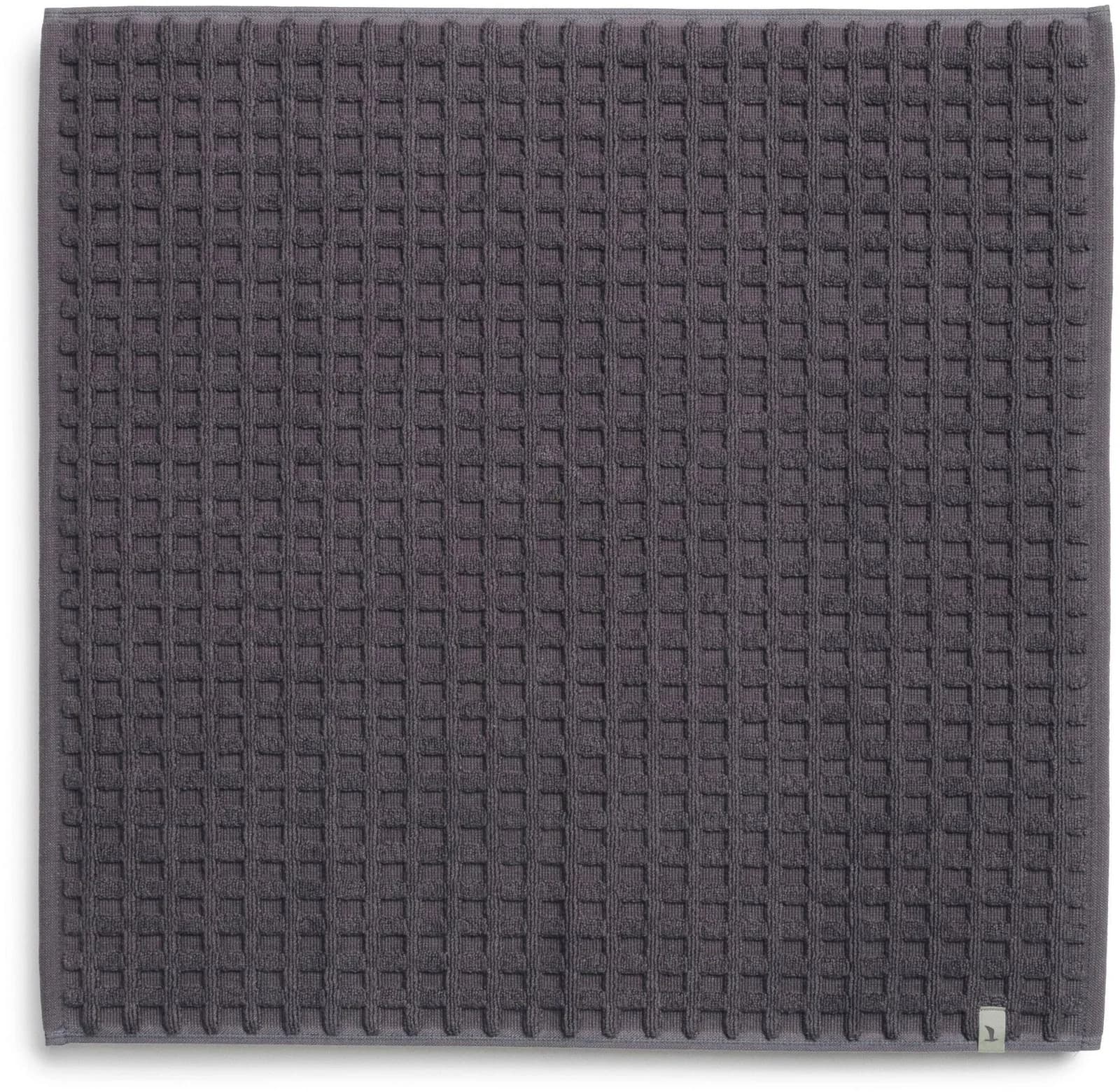 MÖVE Badematte Waffelpiquee Grau 60x60cm Baumwolle