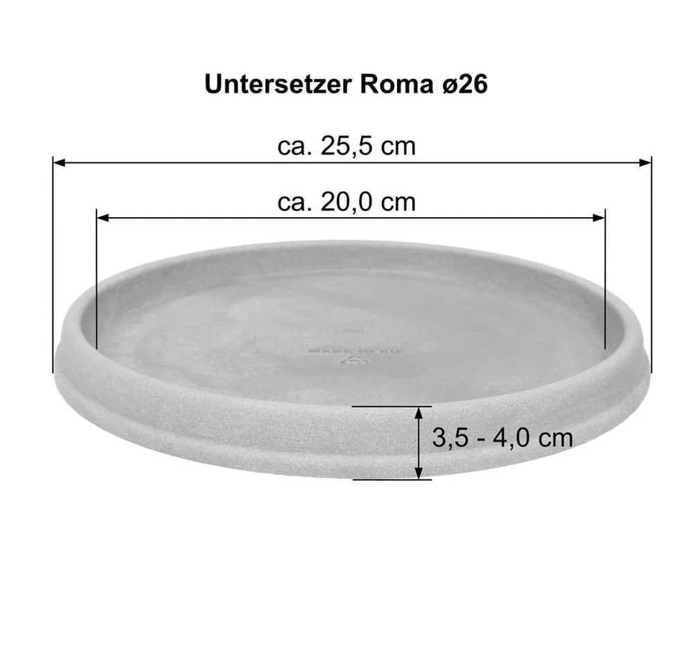 Heimwerkercenter MePla Untersetzer Roma Anthrazit Kunststoff