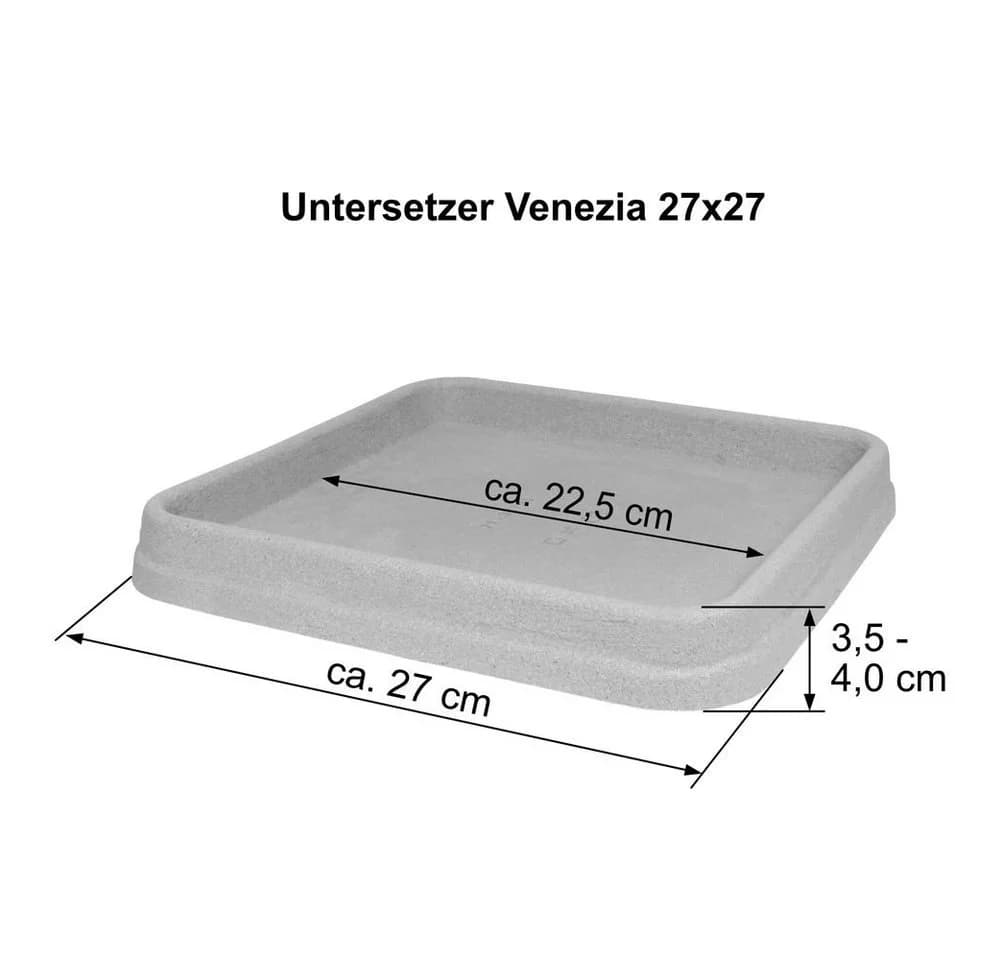 Heimwerkercenter MePla Untersetzer Venezia quadrat 27x27 cm Grau Kunststoff