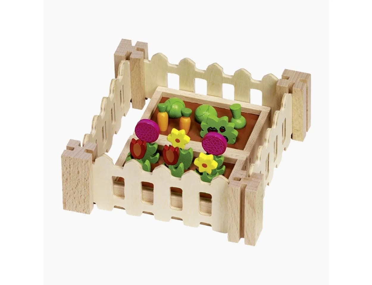goki Puppenhausmöbel Accessoires Mein kleiner Garten 32tlg. Bunt Holz