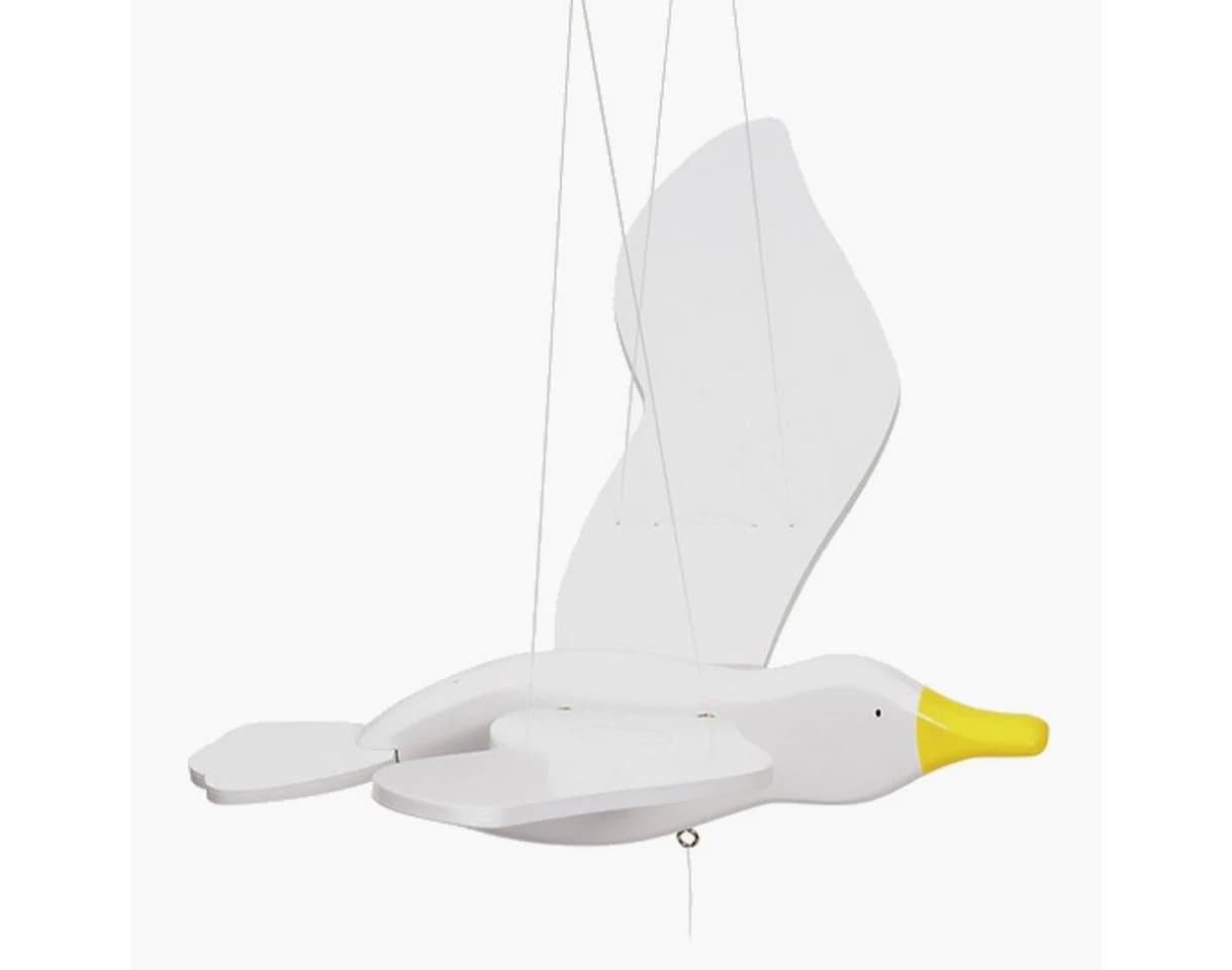 goki Mobile Schwingtier Möwe Massivholz