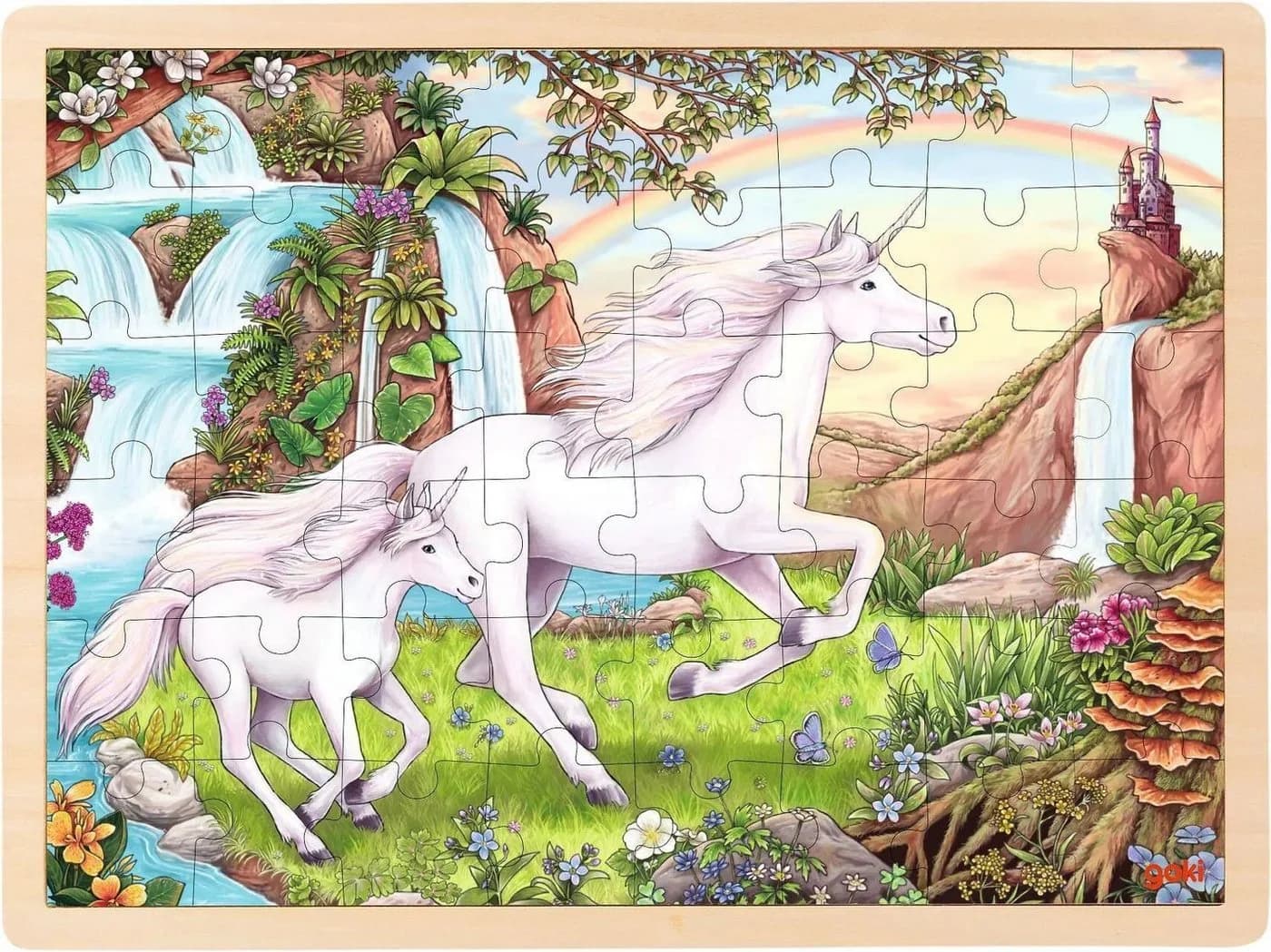 Gollnest & Kiesel Einlegepuzzle Einhorn 48 Teile Holz