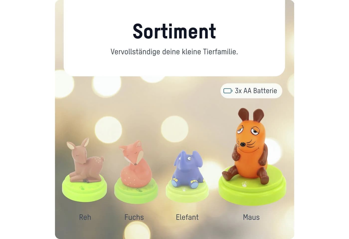 ANSMANN AG LED Nachtlicht Maus mit Touch Sensor - Einschlafhilfe