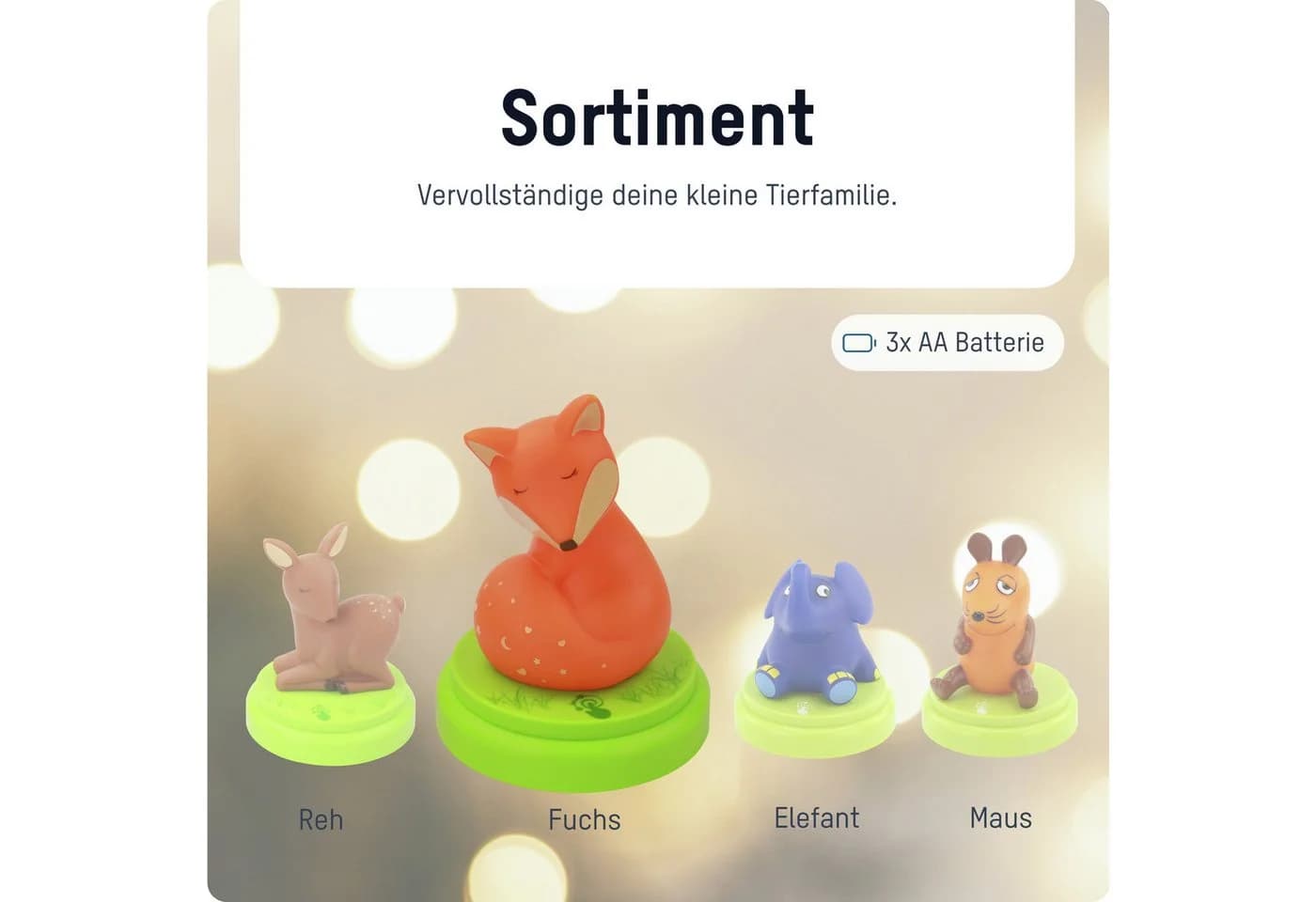 ANSMANN AG LED Nachtlicht Fuchs - Touch Sensor & Timer