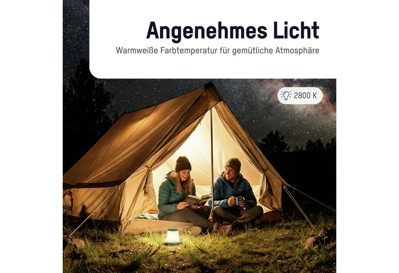 ANSMANN AG LED Campingleuchte Outdoor Blau 210 Lumen