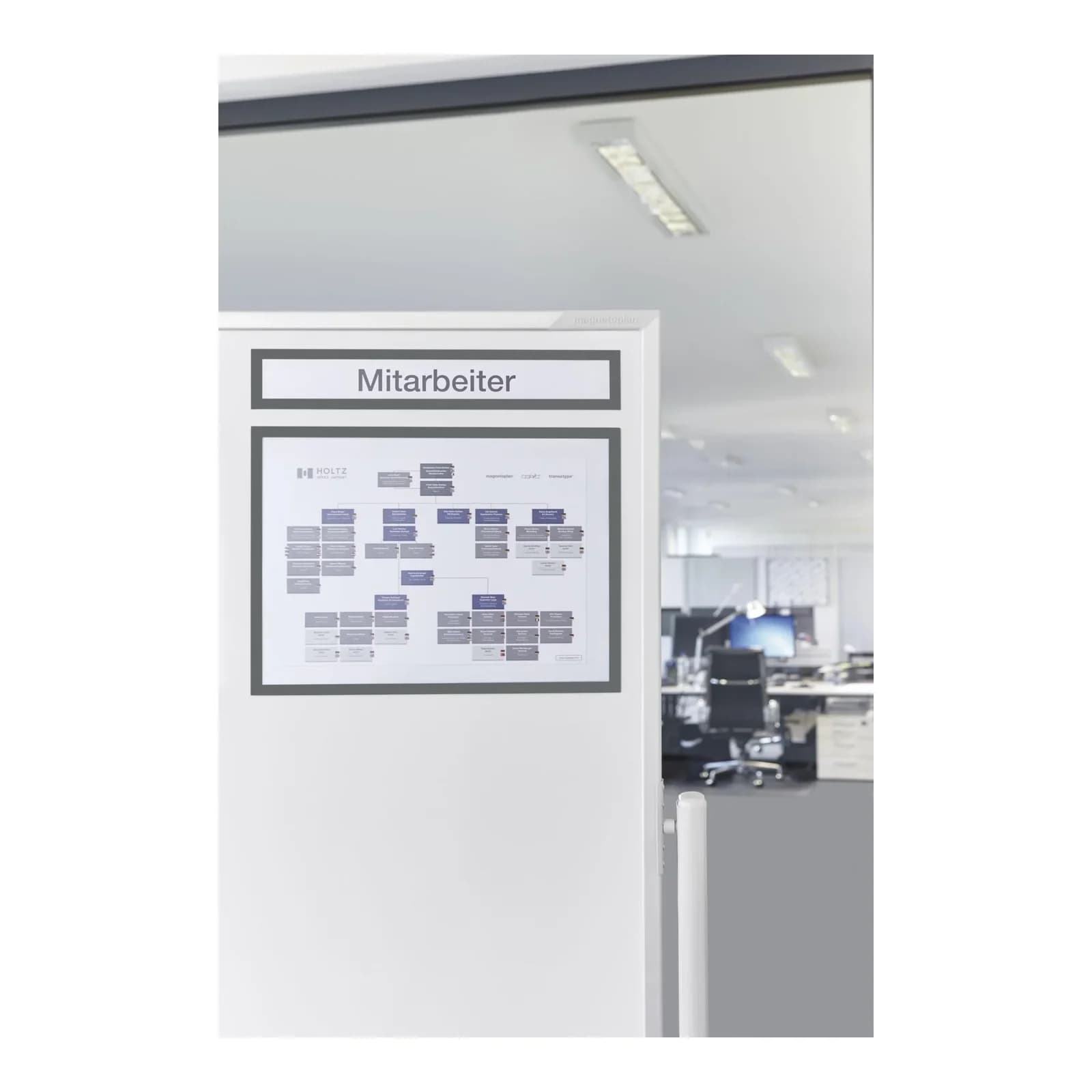 Magnetoplan magnetofix-Magnetrahmen Topsign, 5 Stück, Grau