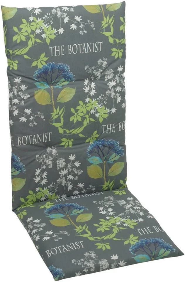 Hochlehnerauflage KONIFERA grau Polsterauflage Baumwolle Polyester