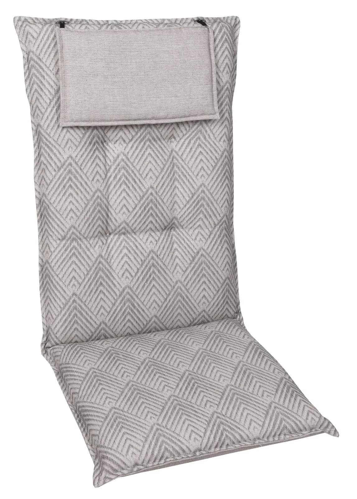 Sesselauflage Mittel Beige mit abnehmbarem Kopfpolster