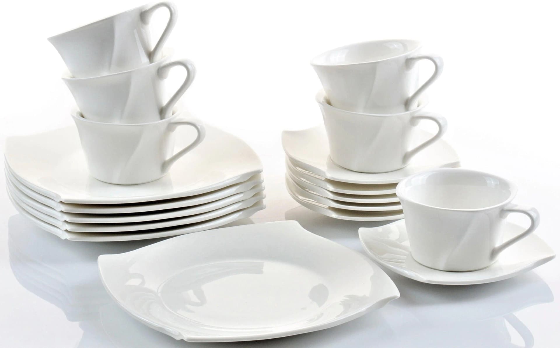 Kaffeeservice RETSCH ARZBERG Geschirr-Set Service Emotion Weiß 18-tlg. Porzellan