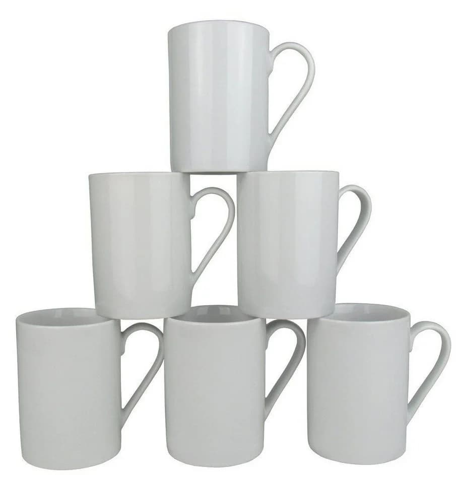 Retsch Arzberg Kaffeetassen 6er Set Weiß Porzellan