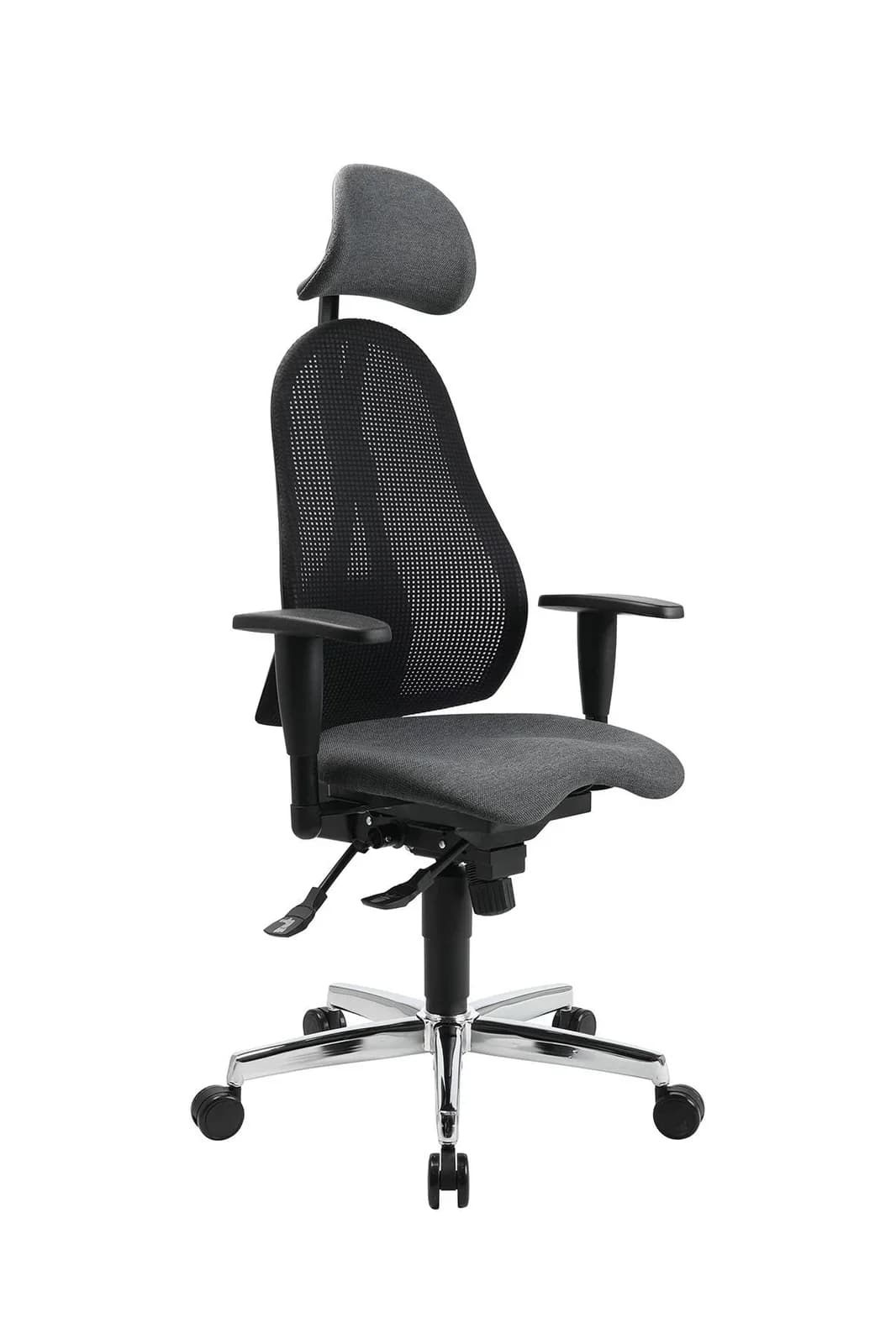 Drehstuhl SITNESS Profi 650 Topstar mit Orthositz und Netzbespannung