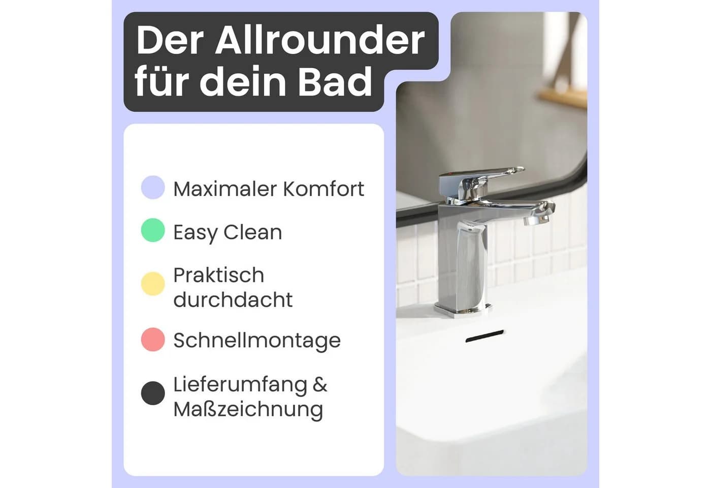 instmaier Waschtischarmatur Amelie Chrom