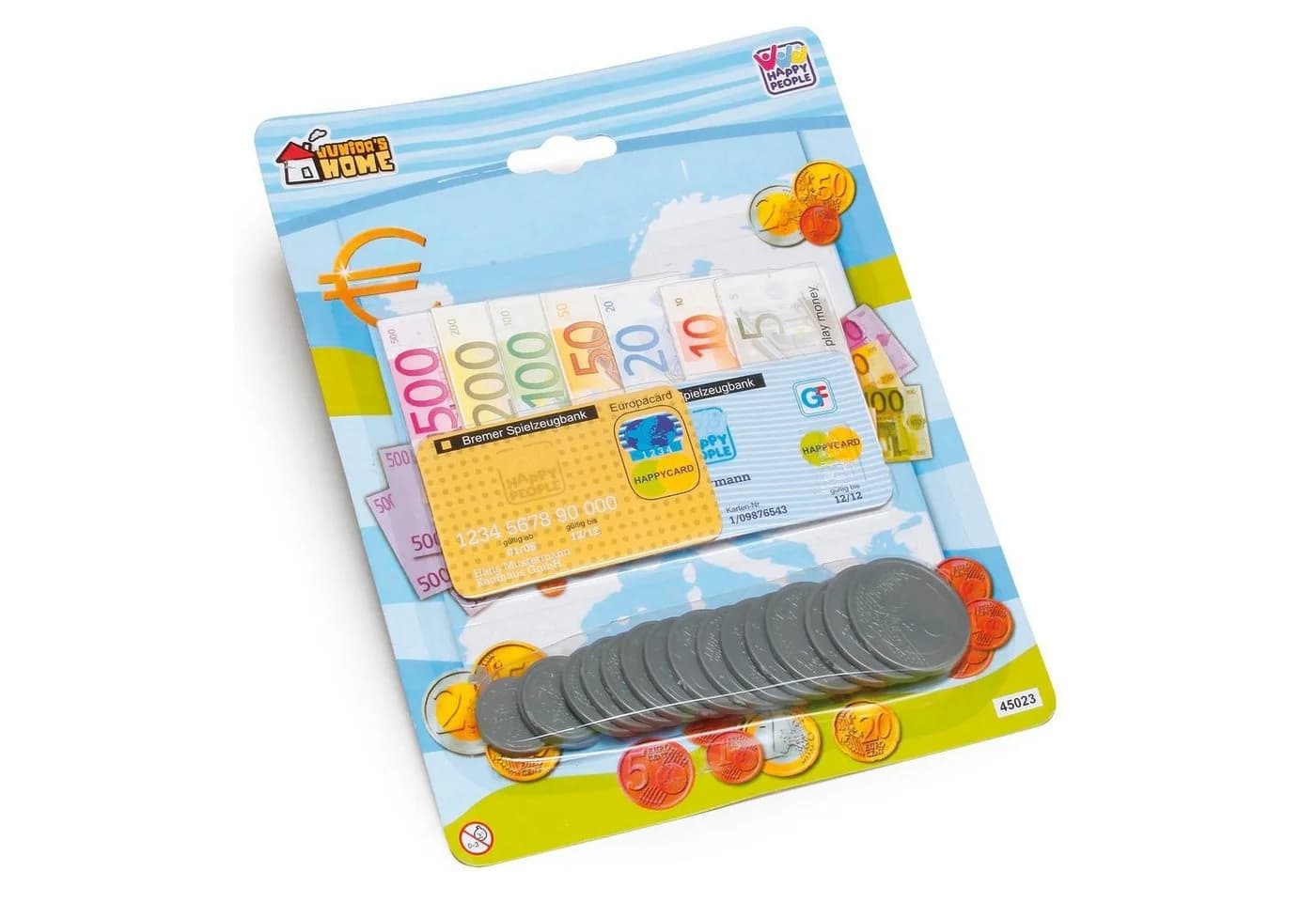 Erzi® Kaufladensortiment Spielgeld 70 Geldscheine 16 Münzen