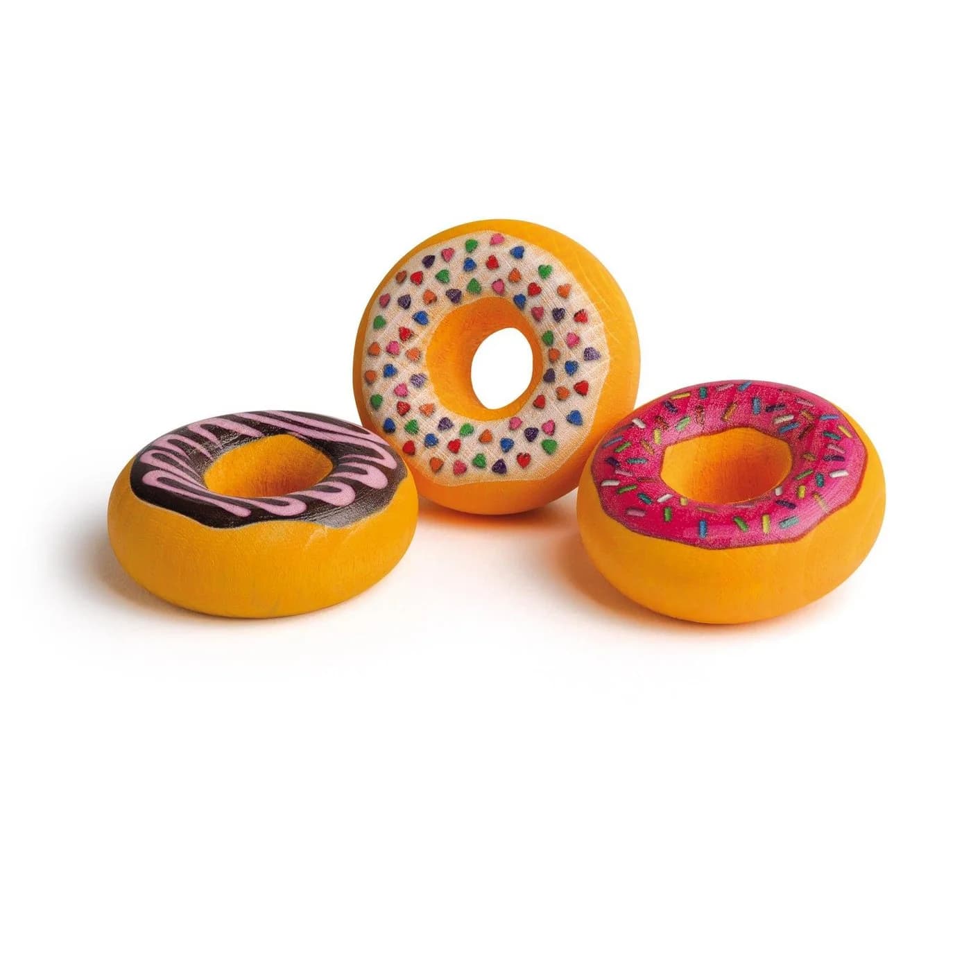 Erzi® Kaufladensortiment Erzi Doughnuts - 3-tlg. Holzspielzeug Bunt