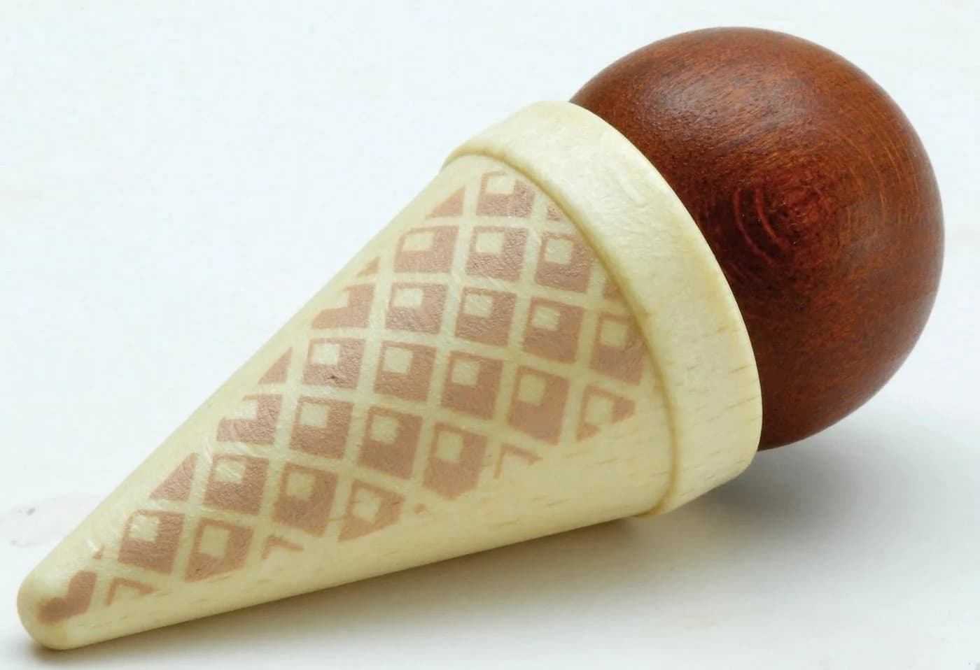 Erzi® Kaufladensortiment Eistüte Braun Holz