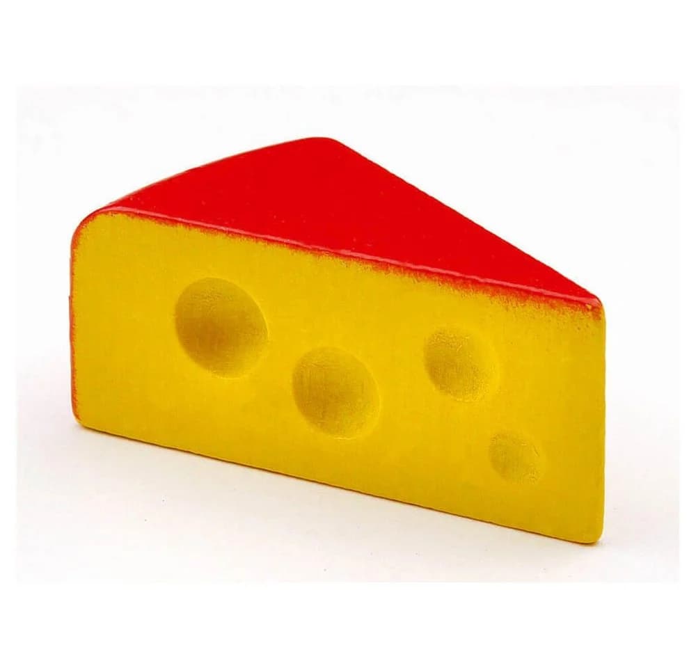 Erzi® Kaufladensortiment Erzi Edamer - 1 Käseecke Rot/Gelb Holz