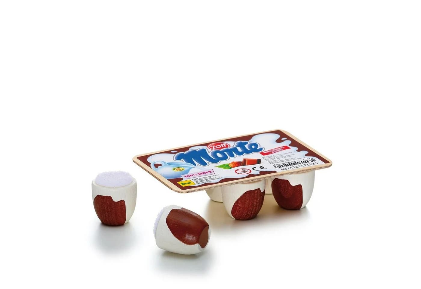 Erzi® Kaufladensortiment Schoko-Milch-Dessert Monte von Zott Kaufladenzubehör