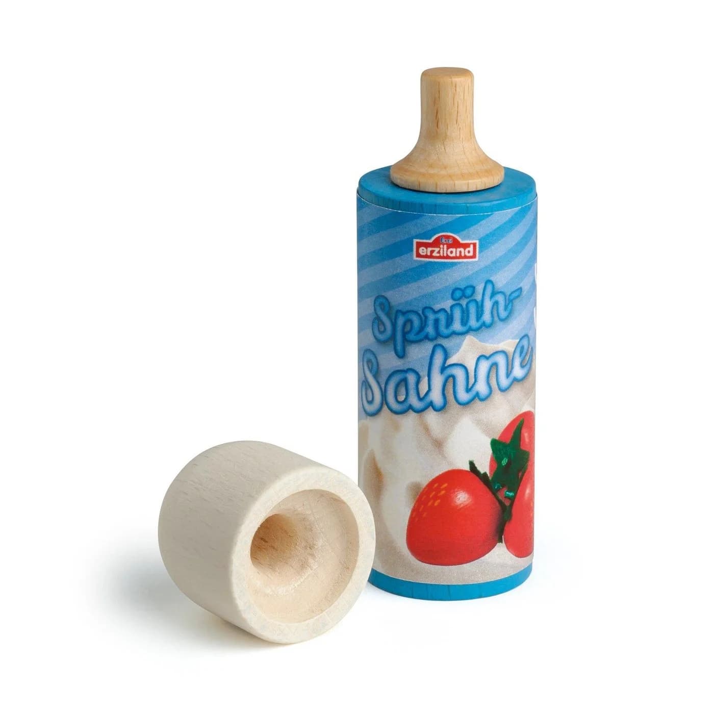 Erzi® Kaufladensortiment Sprühsahne Blau Holz