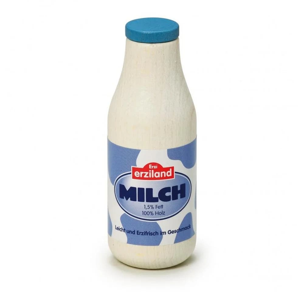 Erzi® Spiellebensmittel Milchflasche Bunt Buchenholz Made in Germany