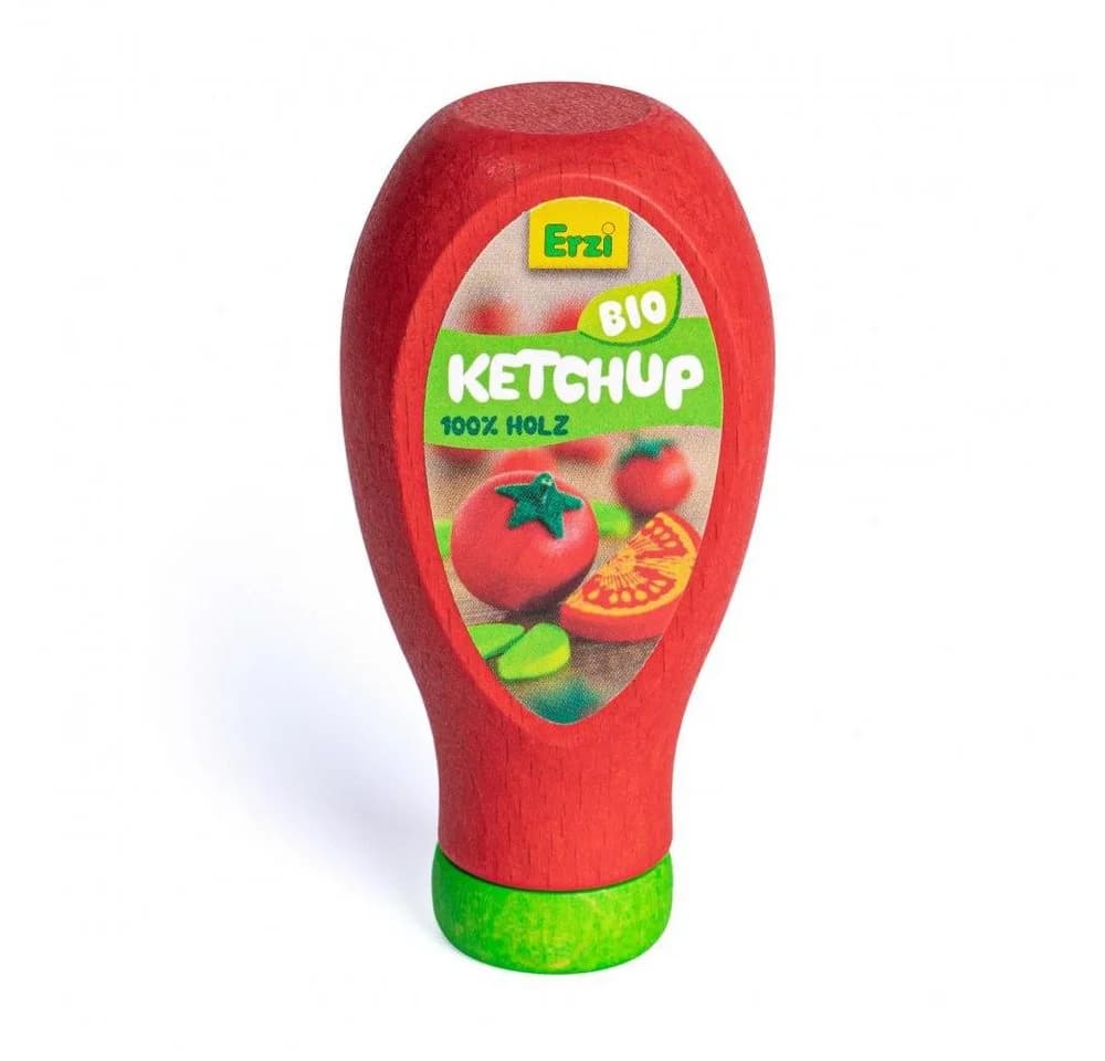Erzi® Spiellebensmittel Flasche Ketchup Holz Made in Germany