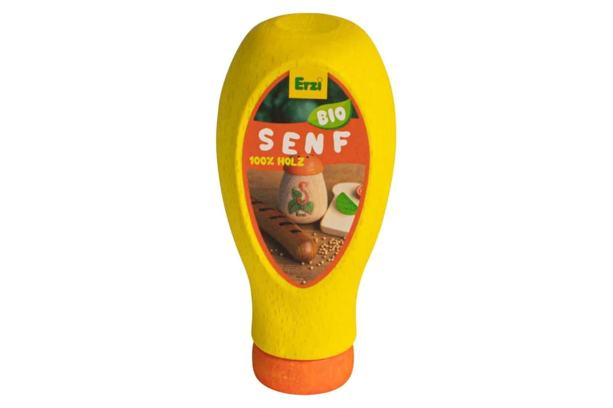 Erzi® Kaufladensortiment Senf Gelb Holz