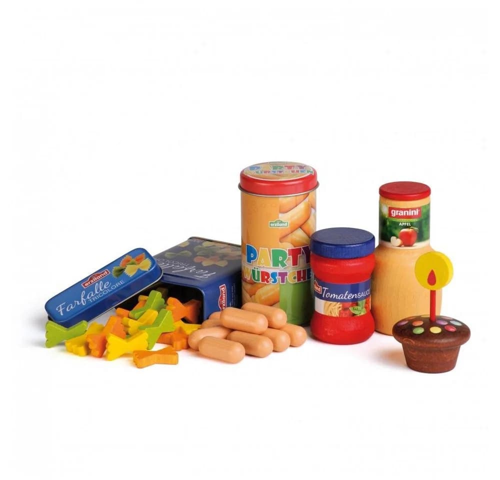 Erzi® Spiellebensmittel Kinderparty 5-tlg. Holz Made in Germany
