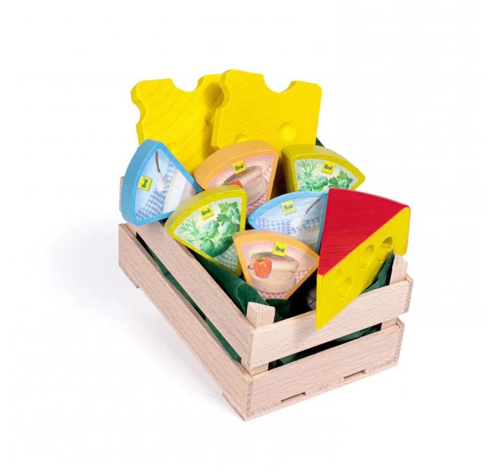 Erzi® Spiellebensmittel Sortiment Käse, klein, Holzspielset, Made in Germany