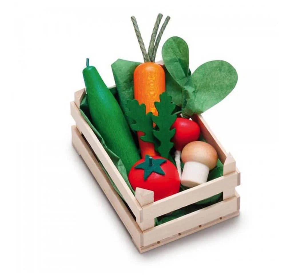 Erzi® Spiellebensmittel Sortiment Gemüse 8-tlg. Bunt Buchenholz