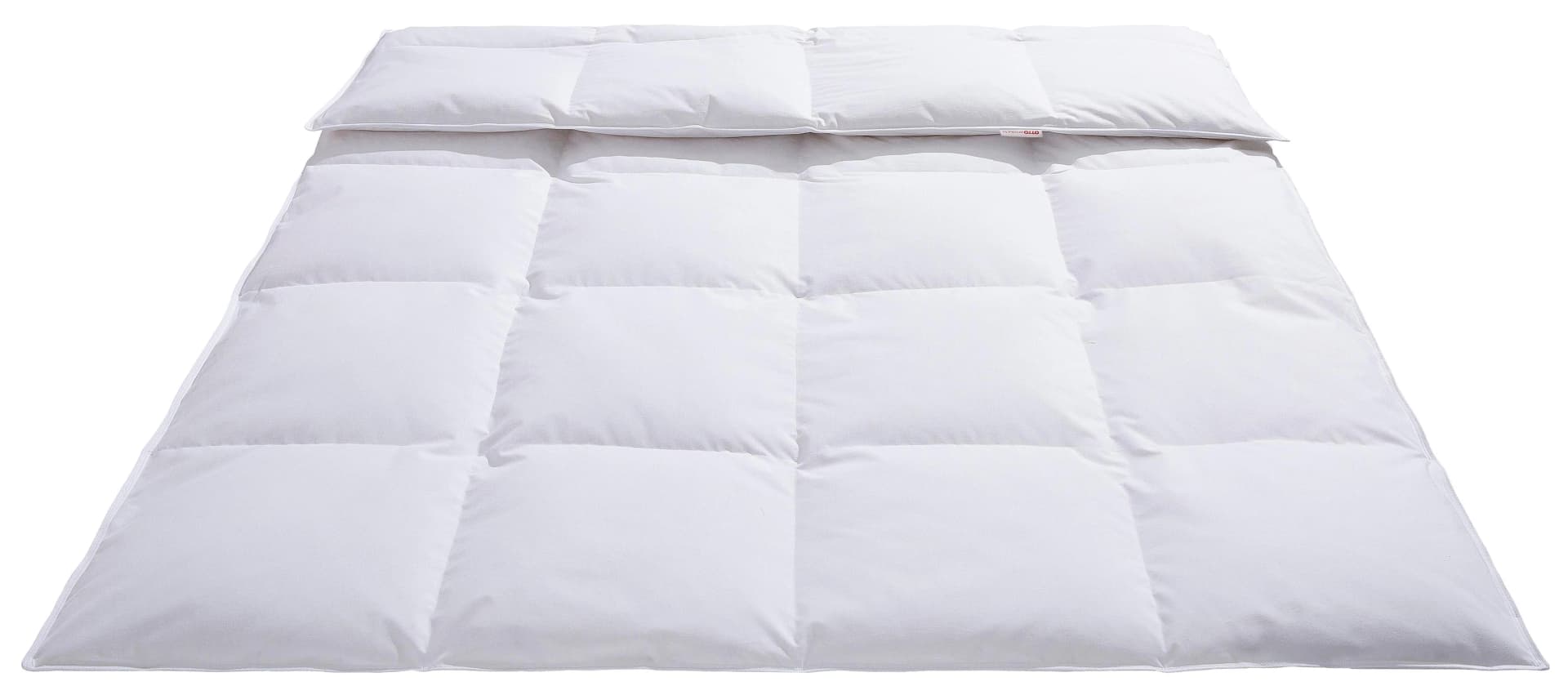 OTTO PRODUCTS Daunenbettdecke Jannika Weiß 135x200cm Baumwollbezug