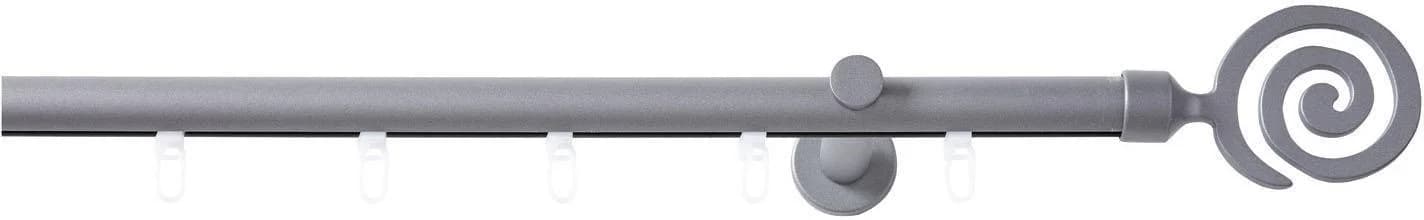 GOOD LIFE Innenlaufschiene Espiral 20 mm Anthrazit 480 cm Aluminium