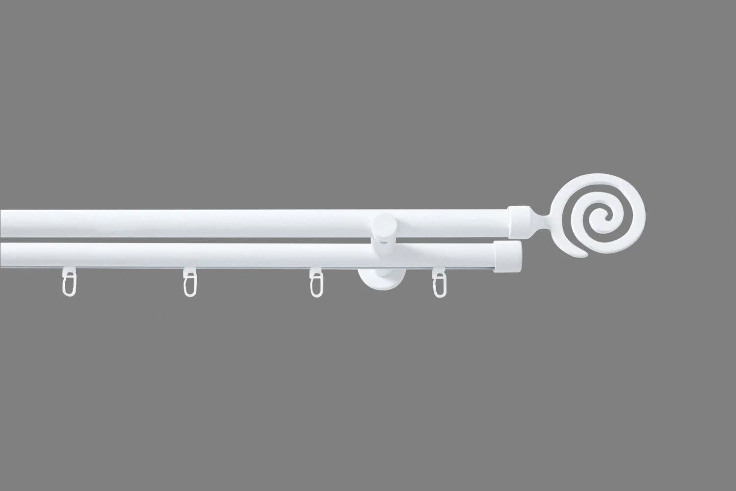 Kombi-Vorhangstange GOOD LIFE Espiral Weiß 160 cm