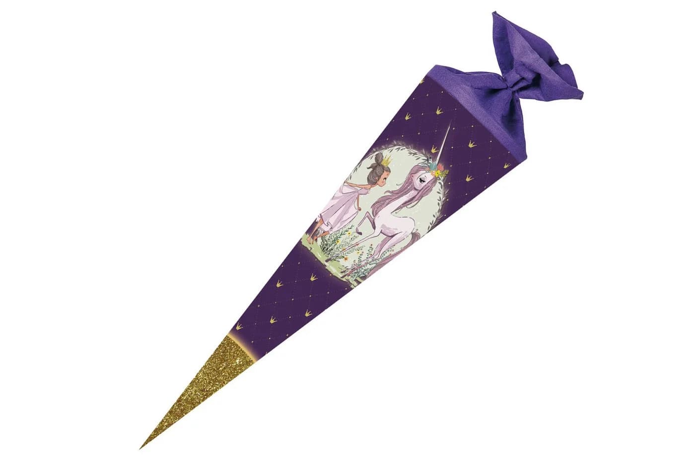Nestler Schultüte Einhorn Prinzessin rund 70cm