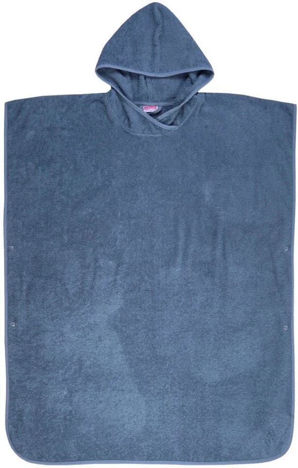 Wörner Badeponcho Uni L, Baumwolle, Kapuze, 100 cm, dunkelblau