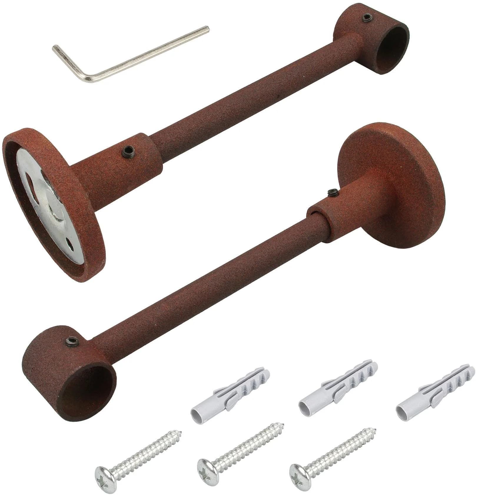 LIEDECO Gardinenstangenhalterung Gr. 1 Rostbraun Metall Ø 16mm