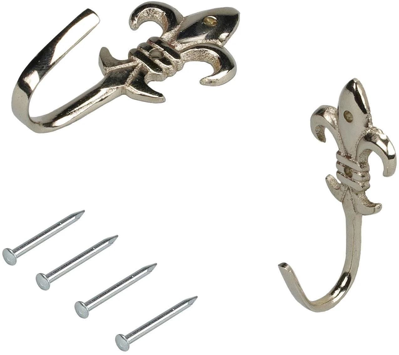 LIEDECO Raffhaken Lilie Grau Metall Raffhalter