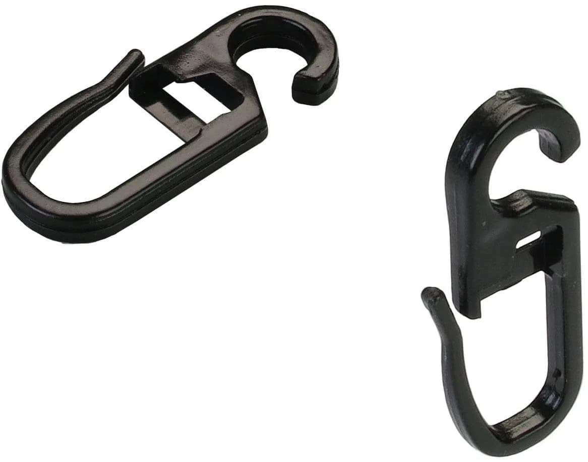 LIEDECO Faltenclip Gr. 1 Schwarz Metall Gardinenbefestigungen